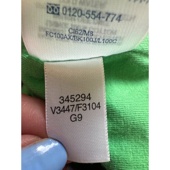 Lands End Hooded Rain Jacket Womens M 10-12 Rubberized Waterproof Green Lining - Picture 7 of 11